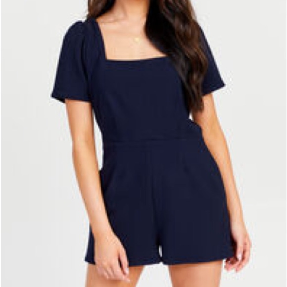 Altard State Navy Blue Romper